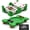 Green-Small, variant on Pushtek 9-Deck Rotating Playing Card Holder with 360° Rolling Wheels, Magnetic Card & Dice Caddy for Canasta, Hand and Foot, Poker & Game Night, Yellow