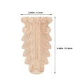 thumbnail image 2 of UPGRATOR Wooden Appliques Beige Diy Enthusiasts Cabinets Headboards 2Pcs 5.42X2.95X0.86In, 2 of 8