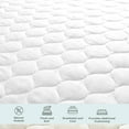thumbnail image 4 of FABDREAMS Organic Quilted Mattress Protector Full Size | Mattress Pad| Mattress Cover| Naturally Breathable | Noiseless| Fits up to 17" Deep Pockets| Temperature Regulating | White, 4 of 4
