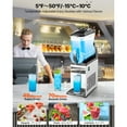 thumbnail image 3 of KFFKFF Commercial Frozen Drink Maker, 15L Single Tank Slushy Machine, 60 Cups Stainless Steel Margarita Smoothie Frozen Drink Machine, Slushie Maker for Home Party Restaurants Cafe Bars, 3 of 9