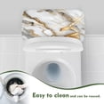 thumbnail image 4 of Renewold Marble Print Toilet Tank Lid Cover and Stains and Dust Resistant Toilet Tank Cover Universal Fit for Most Toilets Tanks Bathroom Decor, White and Gold, 4 of 6