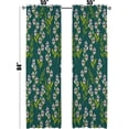 thumbnail image 3 of Coolnut Room Darkening Window Curtains Panels Drapes Beautiful Flowers Decoration Thermal Insulated Grommet Blackout Curtains 84x55in 2 Panels, 3 of 4