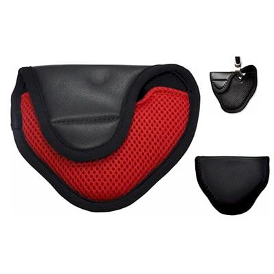 Synthetic Leather Mallet Putter Cover for Heel Shafted Putters (Left Handed, RED) by JP (Best Heel Shafted Putters)