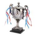 thumbnail image 2 of Decorative Alarm Clock, Trophy Model Settable Time Stable Base Plastic Exquisite Small Retro Clock  For Bedroom For Office Gold,Dark Gold, 2 of 8