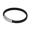 thumbnail image 3 of Pulsera Geoffrey Beene de cuero genuino trenzado para hombre, 20,5 cm, 3 of 7