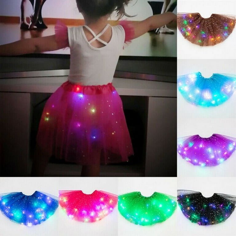 Girls' LED Tutu Birthday Party Outfit: Kids Light Up Tutu, Dress up & Dance  Attire - Walmart.com