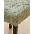 thumbnail image 4 of Granjero Gordo Funda para silla de comedor de 6 piezas de felpa jacquard geométrica, desmontable, lavable, suave y esponjosa, verde, 4 of 5