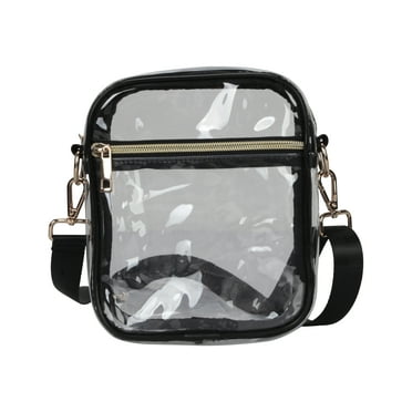 Hello Hobby Cell Phone Handbag, Customizable Transparent Purse for Stadiums, Concerts, and Everyday Use, Black