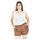 thumbnail image 4 of Short de vestir con pinzas Roman Fashion/ Tallas Extras, 31404 (Cafe) cafe 36, 4 of 6