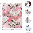 thumbnail image 4 of Pioneer Flower Floral Print Pattern Blanket,Comfortable Soft Lamb Wool Throw Blanket,All Season,Warm Lightweight Blankets for Sofa Bed Couch Living Room Chair,30"x40", 4 of 4