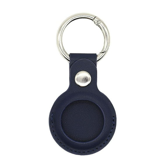 Case for Apple Airtag Leather Key Ring with Anti-Lost Keychain Protective Holder Finder Items for Dogs, Keys, Backpacks Airtag Cover for Air Tag by Xcell - Blue