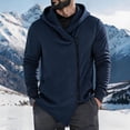 thumbnail image 3 of Jackets for Men Comfy Asymmetric Zip Hooded Long Sleeve Slim Fit Outdoor Jacket, 3 of 6