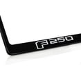 thumbnail image 2 of Ford F 250 Black Coated Zinc Metal License Plate Frame Holder Wide Bottom Engraved 2 Hole, 2 of 3