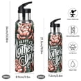 thumbnail image 2 of Flowers Mother's Day Sports Water Bottle with Straw Lid Insulated Stainless Steel Leak Proof BPA Free Thermal Mug with Handle for Gym Yoga Cycling Camping, 2 of 8