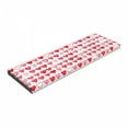 thumbnail image 1 of Valentines Day Bench Pad, Heart of Love and Romance Hand Drawn Style Romantic Art, HR Foam Cushion with Decorative Fabric Cover, 45" x 15" x 2", Vermilion Pink White, by Ambesonne, 1 of 3