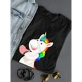 thumbnail image 3 of Unicorn Eating Watermelon T-Shirt Women -SPIdeals Designs, Female Small, 3 of 4