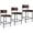 Mocha Brown, variant on Best Choice Products Set of 3, Armless Counter Height Bar Stools, Modern PU Faux Leather Stools - Moss Green