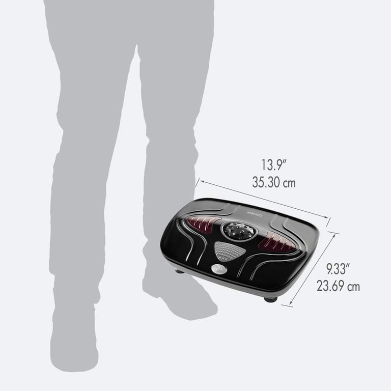 Homedics Soothing Relief Vibration Foot Massager with Heat for Circulation  Boost, FMV-400HJ-BK