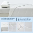 thumbnail image 4 of HOMTEC Cooling Comforter Full/Queen Size, Q-MAX＞0.4 Cool Tech Blanket for Hot Sleeper, Lightweight Silky Smooth Bed Comforter, White, 4 of 9