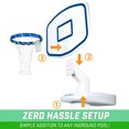 thumbnail image 3 of GoSports Splash Hoop PRO Swimming Pool Basketball Game - Includes Poolside Water Basketball Hoop, 2 Balls and Pump - White, 3 of 5