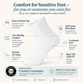 thumbnail image 2 of 6 Pairs of Big and Tall Diabetic Neuropathy Ankle Socks, King Size Mens Athletic Quarter Socks (White, 13-16), 2 of 6