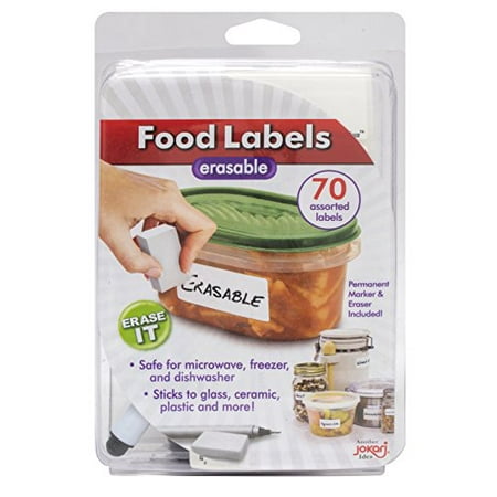 Label once erasable food labels