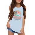 thumbnail image 2 of Rhuody Hauts de Printemps pour Fille Hauts d'Été Sans Manches Imprimés Graphiques T-Shirts à Col Rond pour Tout-Petits et Enfants Vêtements de Base Bleu 4-5 Ans, 2 of 4