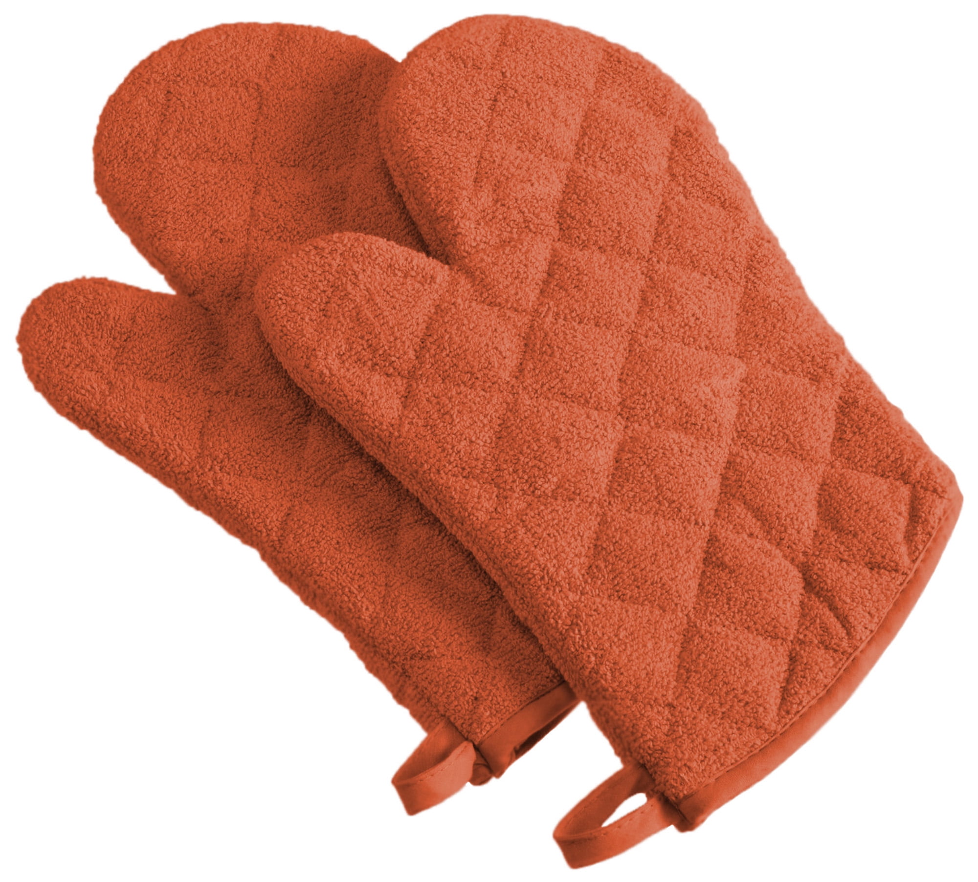 Dark Green 2 Count DII Basic Terry Collection 100% Cotton Quilted Oven Mitt 