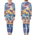 thumbnail image 3 of DISNIMO Sunset Dolphin Pajamas for Girls Size 15-16 Pjs Sets for Kids Long Sleeve Pajamas Girls Pajama Sets for Kids 2 Piece Pajama Set Girls Night Wear Kids Sleepwear Girls Fall Lounge Set for Boys, 3 of 7