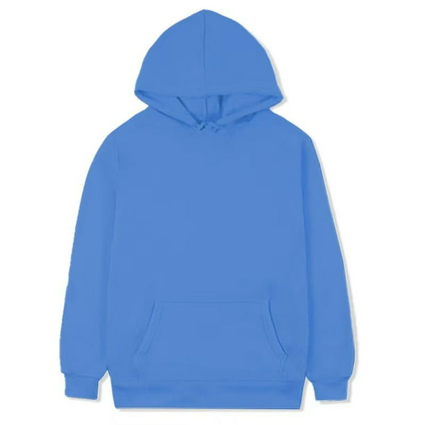 pstuiky manga larga de hombre, Blusa informal con capucha y manga larga para hombre, color liso, con bolsillo Tops casuales para hombres xl