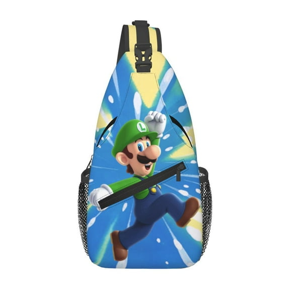 Luigi'S Mansion Sling Bag Unisex Crossbody Backpack Casual Cross Chest Bag Diagonally Shoulder Chest Pack