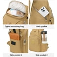thumbnail image 6 of Harlier Large Sling Backpack Bag, Crossbody Shoulder Bag Travel Hiking Daypack Chest Bag with Front Square Pocket & USB Charging Port (Red), 6 of 8