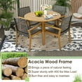 thumbnail image 6 of Spaco Set of 4 Outdoor Rattan Chair with Sturdy Acacia Wood Frame, 4 Pieces Cozy and Sturdy Chairs with Adjustable Footpads, Rattan Chair for Outdoor as Garden, Patio, Brown, 6 of 6