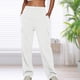 thumbnail image 4 of Pantalones casuales Cintura elástica Ajuste holgado Traje diario de talla grande para mujer Ygjytge Blanco T XL para Mujer, 4 of 6
