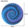 thumbnail image 6 of Blue Tie Dye Pattern Round Tablecloth 60"x60",Wrinkle Wipeable Table Cloth for Kitchen Dining Room Picnic Patio Party, 6 of 6