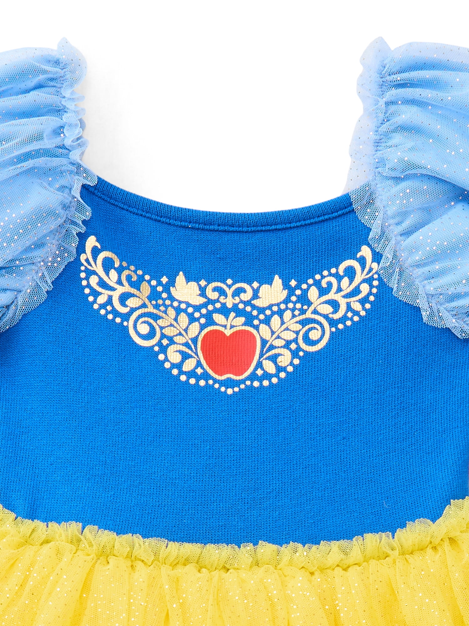 Disney Princess Toddler Girls Snow White Cosplay Tutu Dress with Puff Sleeves, Sizes 12M-5T