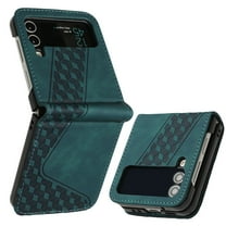 Mantto Slim Case For Samsung Galaxy Z Flip 3,Luxury PU Leather Magnetic Flip 360 Protection Shockproof Soft TPU Anti-Scratch Cover with Detachable Wrist Strap.For Samsung Galaxy Z Flip 3,Green