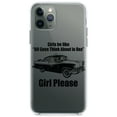 thumbnail image 1 of DistinctInk Clear Shockproof Hybrid Case for iPhone 13 (6.1" Screen) - TPU Bumper Acrylic Back Tempered Glass Screen Protector - All Guys Think About is Sex - Cars!, 1 of 2