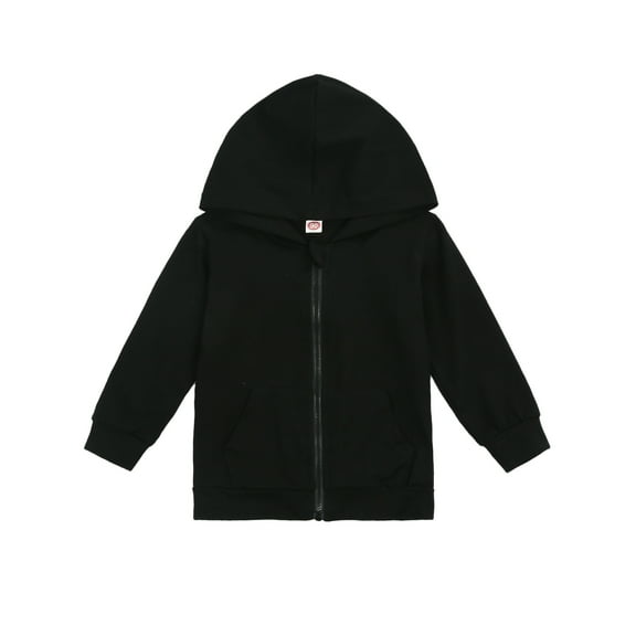 Kids' Hooded Sweatshirt Full Zip Casual Hoodies Jacket with Pockets Toddler Boys Girls Basic Outerwear
