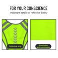 thumbnail image 5 of Unisex Warning Night Running Cycling Safety High Visibility Reflective Vest Jacket, 5 of 6