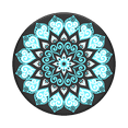 thumbnail image 2 of PopSockets Grip with Swappable Top for Cell Phones, PopGrip Peace Mandala Sky, 2 of 3