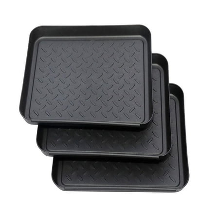 

Abenow 3PCS Multi-Purpose Boot Trays Mat Shoe Trays Pet Water Food Bowl Trays Waterproof Trays for Indoor and Outdoor Floor Protection
