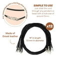 thumbnail image 2 of The Beadsmith Greek Leather Necklaces – Black, 16” in Length, Assembled with Sterling Silver Lobster Clasp, 12-Pack, 2 of 7