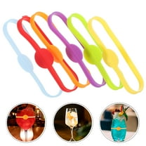 ETHZZLE 24Pcs Simple Round Silicone Wine Glass Signs for Restaurants and Social Gatherings