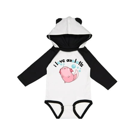 

Inktastic I Love Axolotls with Bubbles Gift Baby Boy or Baby Girl Long Sleeve Bodysuit