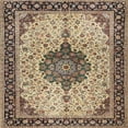 thumbnail image 1 of Ahgly Company Machine Washable Indoor Square Traditional Sepia Brown Area Rugs, 3' Square, 1 of 7