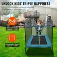 thumbnail image 5 of VEVOR Trampoline for Kids, 72" Indoor/Outdoor Toddlers Trampoline,Recreational Trampoline Birthday Gift for 3+ Years Kids 6inch, 5 of 5