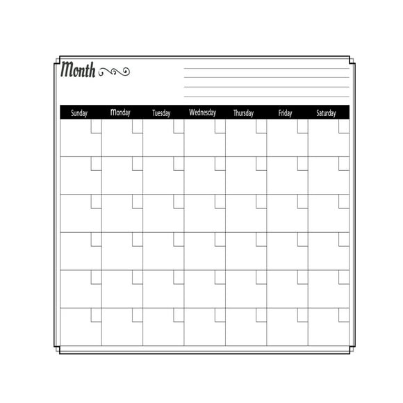 Magnetic Refrigerator Calendar