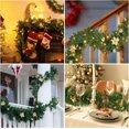 thumbnail image 4 of Guvpev 9FT Christmas Garland with Lights, Artificial Christmas Cedar Garlands Decorations with Berries, Flowers, Balls, Faux Greenery Garland Ornaments for Mantle, Table, Stairs, Indoor Outdoor Decor, 4 of 12