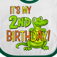 thumbnail image 4 of Inktastic It's My 2nd Birthday with Cute Green Alligator Boys or Girls Baby Bib, 4 of 4
